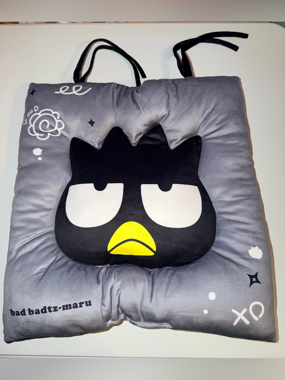 🖤NWOT Bad Badtz-Maru Gray Character Seat Cushion